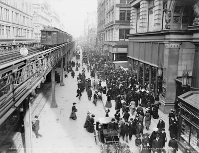 Einkäufer auf der Sixth Avenue, New York City, ca. 1903 von Detroit Publishing Co.